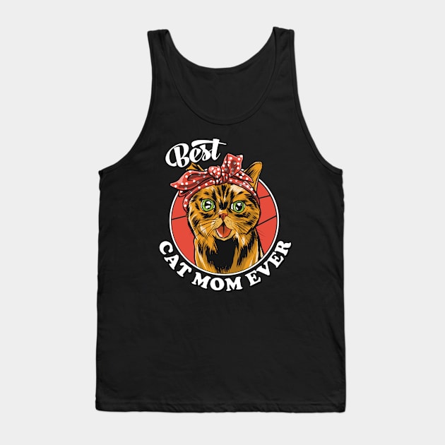 Best Cat Mom Ever Tank Top by 2P-Design